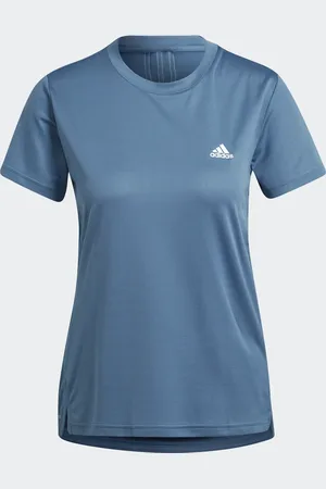adidas Playera Aeroready Designed To Move Sport 3 Franjas Alterojo Azul - Mujer