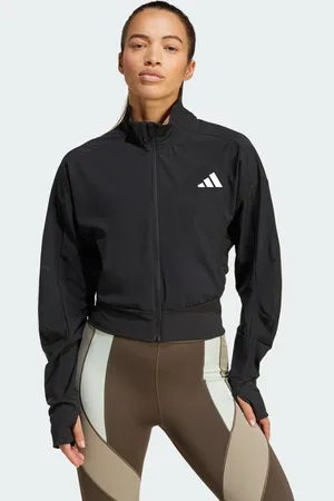 adidas Chamarra de Entrenamiento Con Cierre Frontal Negro - Mujer