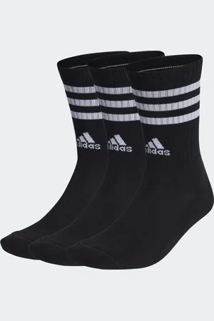 adidas A Media Pantorrilla Acolchados 3 Franjas 3 Pares Negro