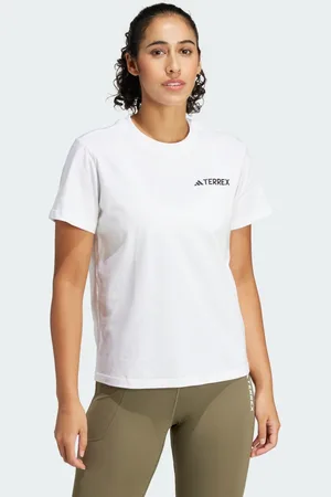 adidas Playera Estampada Terrex Blanco - Mujer