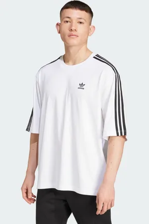 adidas Playera Adicolor Oversized Blanco - Hombre