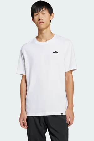 adidas Playera Estampada Lounge Slide Blanco - Hombre