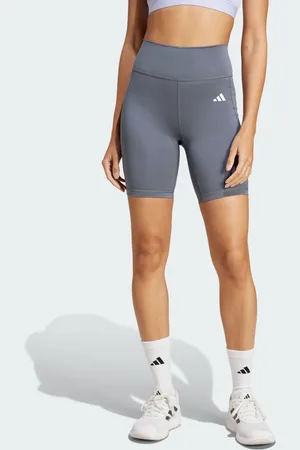 adidas Mallas Cortas Optime Essentials Stash Pocket 7 Pulgadas Onix - Mujer