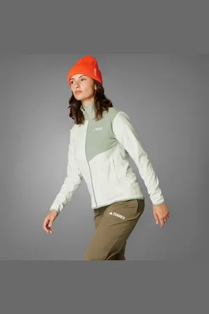 adidas Chamarra Terrex Multi Cierre Frontal Felpa Linen Verde - Mujer