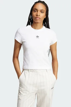 adidas Playera Essentials Slim Blanco - Mujer