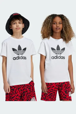 adidas Playera Adicolor Trifolio Kids Blanco - Niño