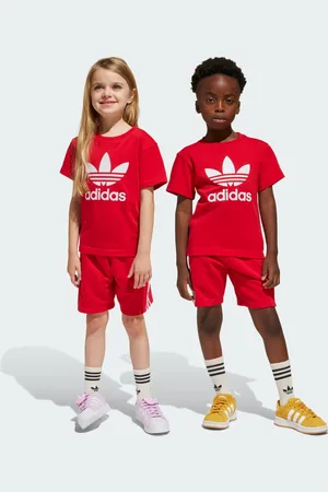 adidas Conjunto Adicolor Shorts y Playera Niños Better Scarlet - Niño