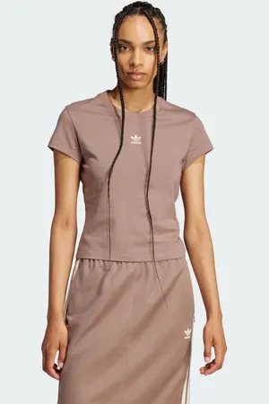adidas Playera Essentials Slim Trace Marrón - Mujer