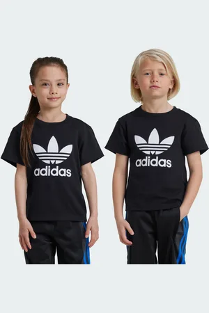 adidas Playera Adicolor Trifolio Niños Negro - Niño