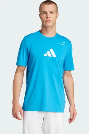 adidas Playera Padel Category Aeroready Estampada Bright Azul - Hombre