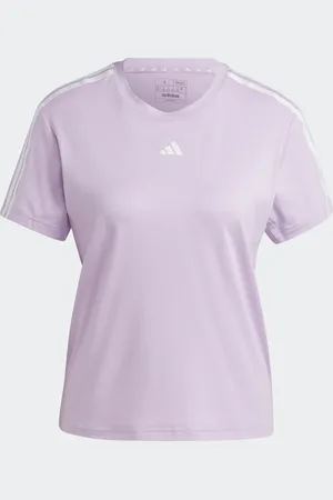 adidas Playera Aeroready Train Essentials 3 Franjas Bliss Lilac - Mujer