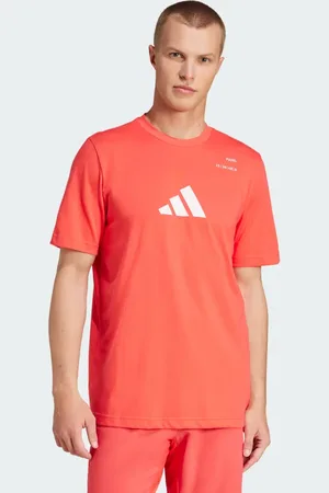adidas Playera Padel Category Aeroready Estampada Semi Lucid Rojo - Hombre
