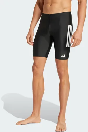 adidas Shorts de Natación 3 Franjas 8 Pulgadas Negro - Hombre