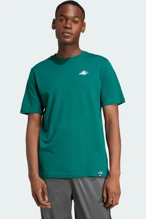 adidas Playera Lounge Mini Embroidery Estampada Collegiate Verde - Hombre