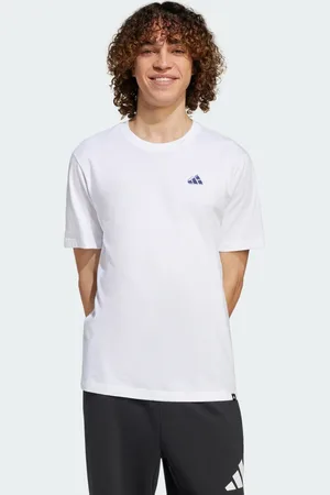 adidas Playera Lounge Mini Embroidery Estampada Blanco - Hombre