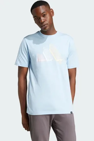 adidas Playera Lounge Ice Estampada Glow Azul - Hombre