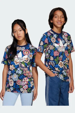 adidas Playera Originals x Liberty London Niños Night Indigo - Niño