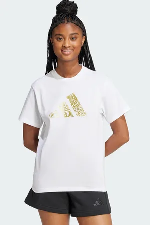 adidas Playera Tech Metallic Graphic Blanco - Mujer