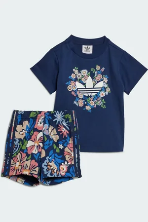 adidas Conjunto de Shorts y Playera Originals x Liberty London Kids Night Indigo - Niño