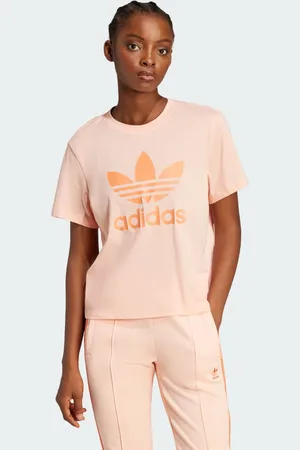adidas Playera Adicolor Trifolio Boxy Glow Rosa - Mujer