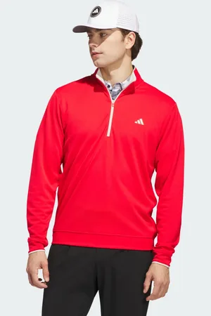 adidas Sudadera Liviana Con Medio Cierre Pure Ruby - Hombre