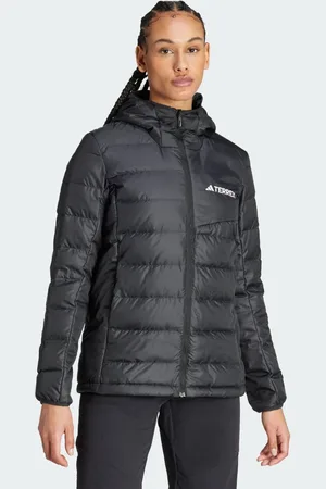 adidas Chamarra Con Gorro Terrex Multi Light Down Negro - Mujer