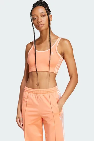 adidas Top Tipo Bra Adicolor 3 Franjas Semi Coral - Mujer