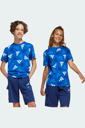 adidas Playera Seasonal Essentials Logo Celebration Infantil Royal Azul - Niño