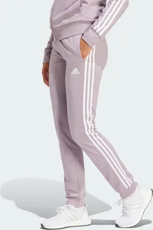 adidas Pants Deportivos Primegreen Essentials Warm-up Ajuste Ceñido Piernas Cónicas 3 Franjas Preloved Fig - Mujer