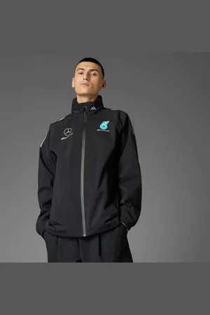 adidas Chamarra Para Lluvia de Mecánico Mercedes - Amg Petronas F1 Team Negro - Hombre