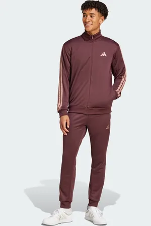 adidas Conjunto Sportswear Basic 3 Franjas Felpa Francesa Aurora Ruby - Hombre