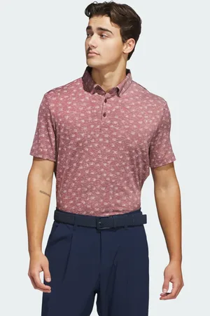adidas Playera Polo Ultimate365 Novelty Aurora Ruby - Hombre
