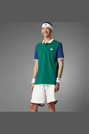 adidas Playera Polo Heritage Tennis Collegiate Verde - Hombre