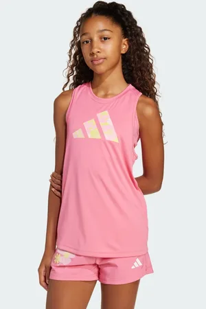 adidas Playera Sin Mangas Train Essentials Rosa Fusion - Niño