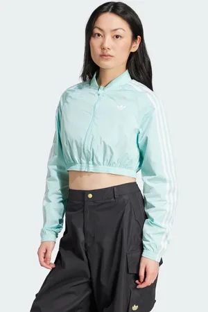 adidas Chamarra Corta Adicolor Teamgeist Semi Flash Aqua - Mujer