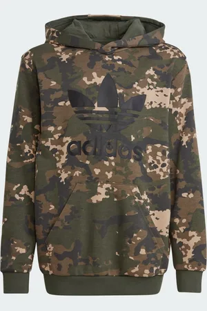 adidas Sudadera Con Gorro Camo Trace Khaki - Niño