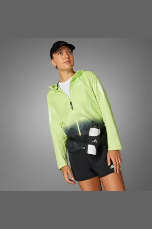 adidas Chamarra Own The Run Colorblock Pulse Lime - Mujer