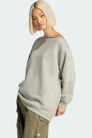 adidas Sudadera Washed Plata Pebble - Mujer