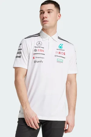 adidas Playera Polo Mercedes - Amg Petronas Formula One Team Blanco Multicolor - Hombre