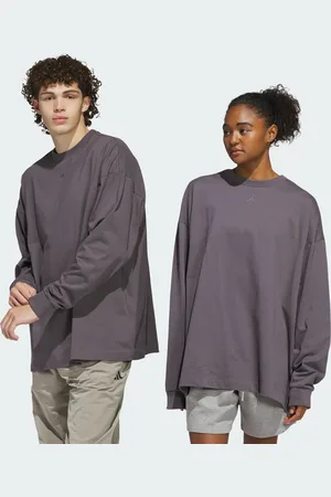 adidas Playera Manga Larga Basketball Unisex Gris Strata - Unisex