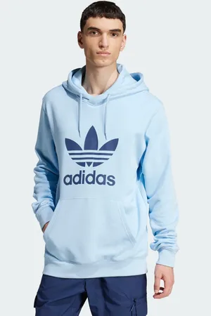adidas Sudadera Con Gorro Adicolor Classics Trifolio Clear Sky - Hombre