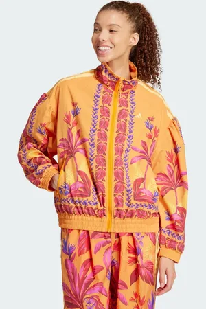 adidas Chamarra Premium x Farm Bright Naranja - Mujer