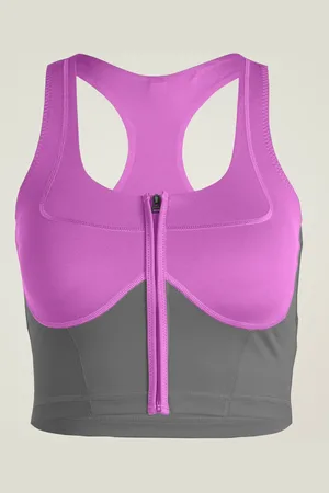 adidas Top by Stella Mccartney Two-tone Zipped Pulse Lilac - Mujer