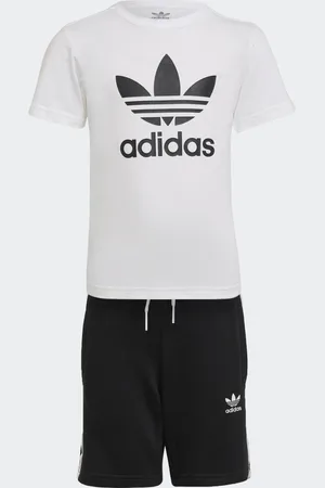 adidas Conjunto Playera y Shorts Adicolor Blanco - Niño