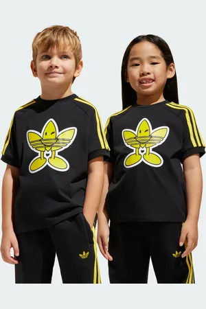adidas Playera Originals x Smiley World Infantil Negro - Niño