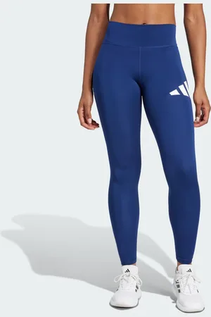 adidas Mallas Largas Train Essentials Logo Grande Corte Alto Dark Azul - Mujer