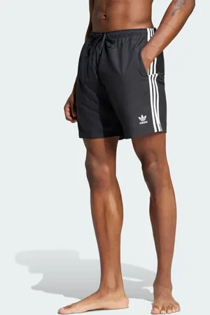 adidas Shorts de Natación Adicolor 3 Franjas 8 Pulgadas Negro - Hombre