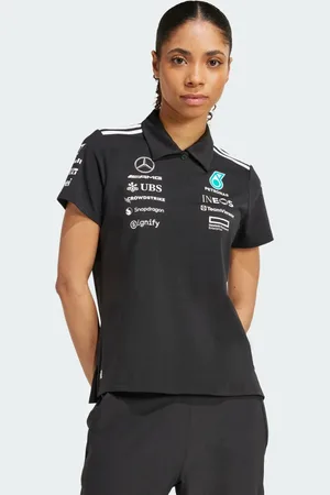 adidas Playera Polo Negra Mercedes - Amg Petronas Formula One Team Negro - Mujer