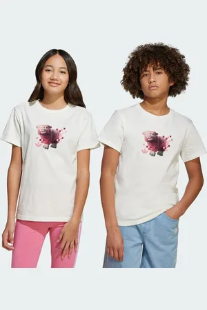 adidas Playera Originals x Minecraft Estampada Off Blanco - Niño