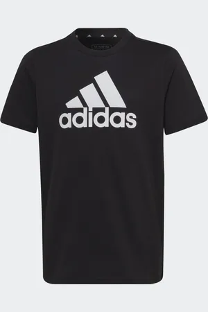 adidas Playera Essentials Big Logo Algodón Negro - Niño
